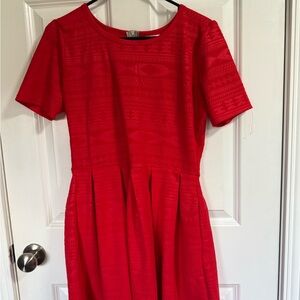 LuLaRoe Vibrant Red Mini Dress